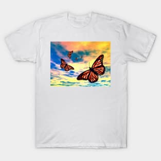 Flying Monarch Butterflies T-Shirt